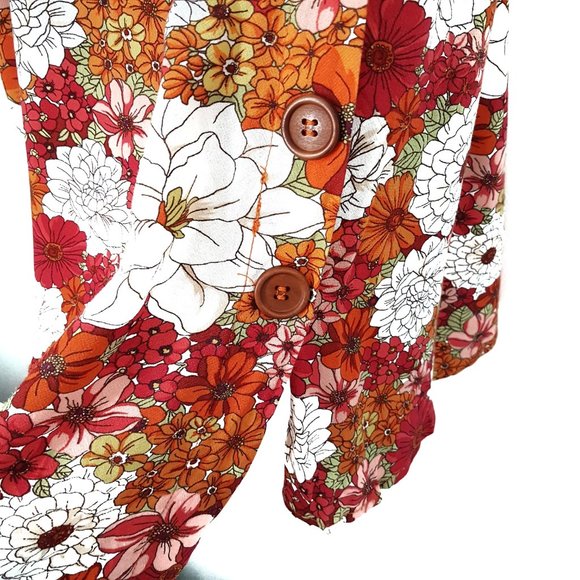 Forever 21 Red/Multi Floral Print Dress, 0X - NWT - Picture 3 of 9